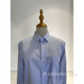 Chemise bleue 100% coton pour hommes